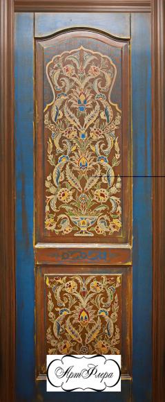 Роспись двери в марокканском стиле