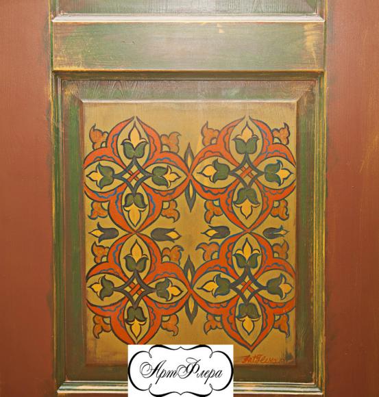 роспись двери в марокканском стиле
