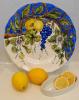 Тарелка " Лимончики",создана по мотивам итальянской майолики, 26 см