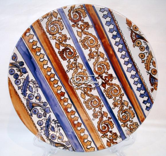 Тарелка с росписью ленточного татарского орнамента 26 см , 4000 рублей № 3