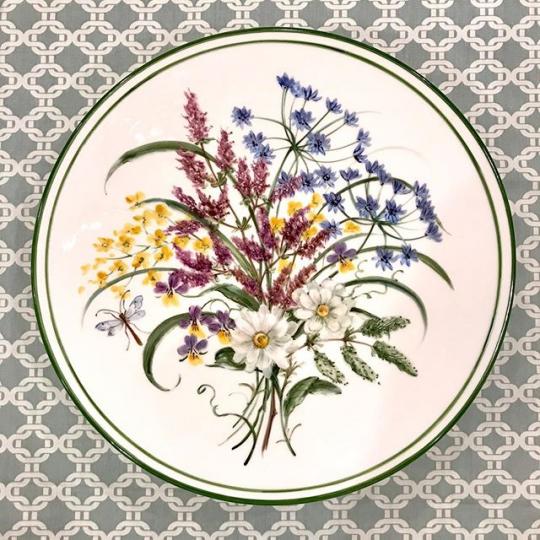 роспись тарелок цветы